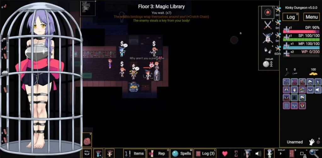 图片[2]-[PC][RPG/官中/动态/2D]变态地牢/Kinky Dungeon v5.5.0 官方中文版 [738MB]-Hello world!